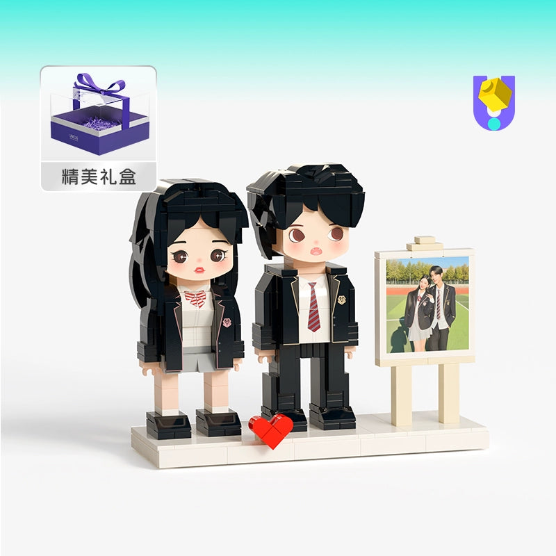 方仔照相馆照片积木定制人像情侣闺蜜diy手工生日礼物创意小人偶