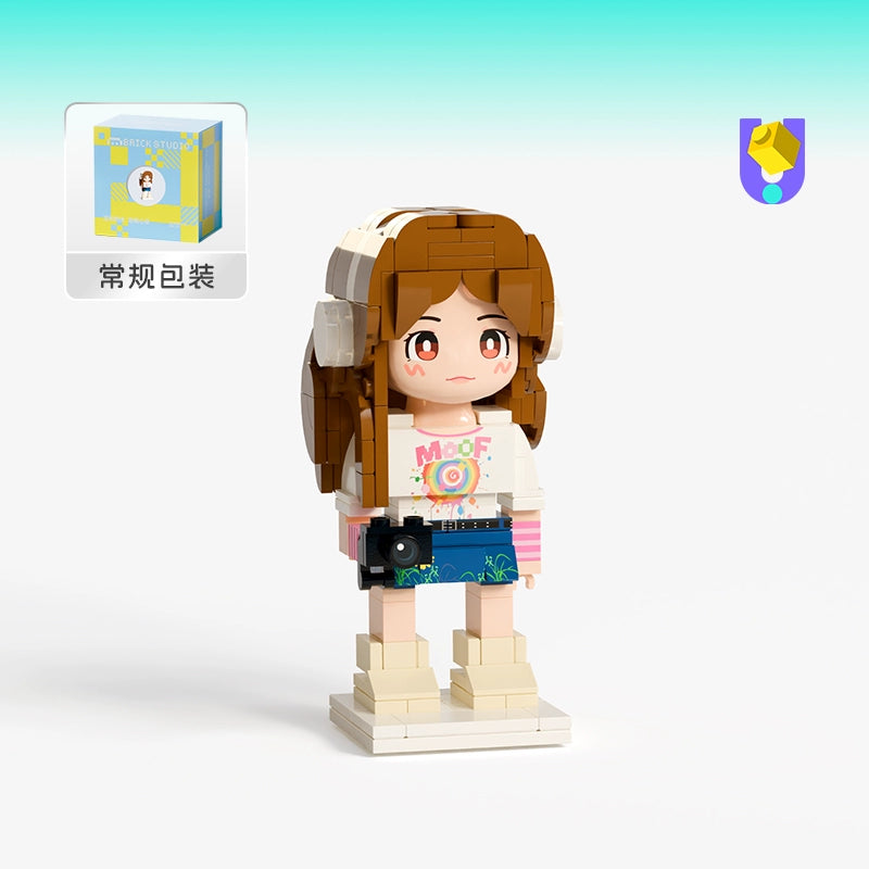方仔照相馆照片定制人像积木拼装创意生日礼物摆件纪念玩具手办女