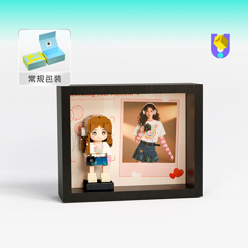 方仔照相馆diy手工礼品照片定制积木人像手办情侣摆件生日礼物女