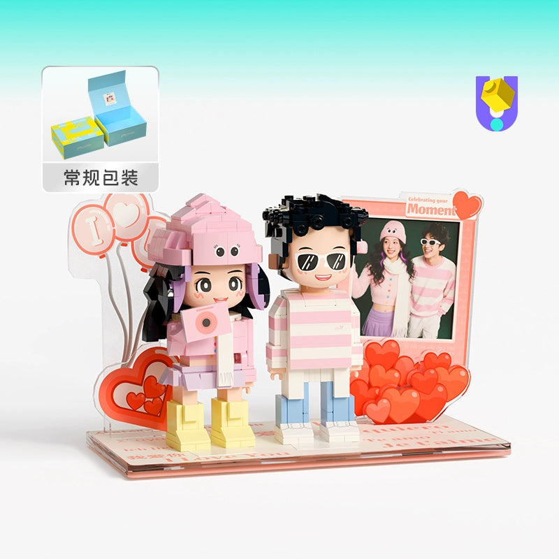 方仔照相馆diy手工礼品照片定制积木人像手办情侣摆件生日礼物女