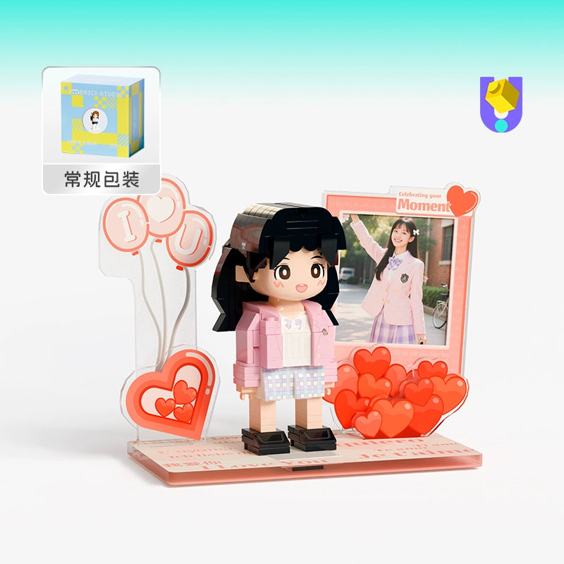 方仔照相馆diy手工礼品照片定制积木人像手办情侣摆件生日礼物女