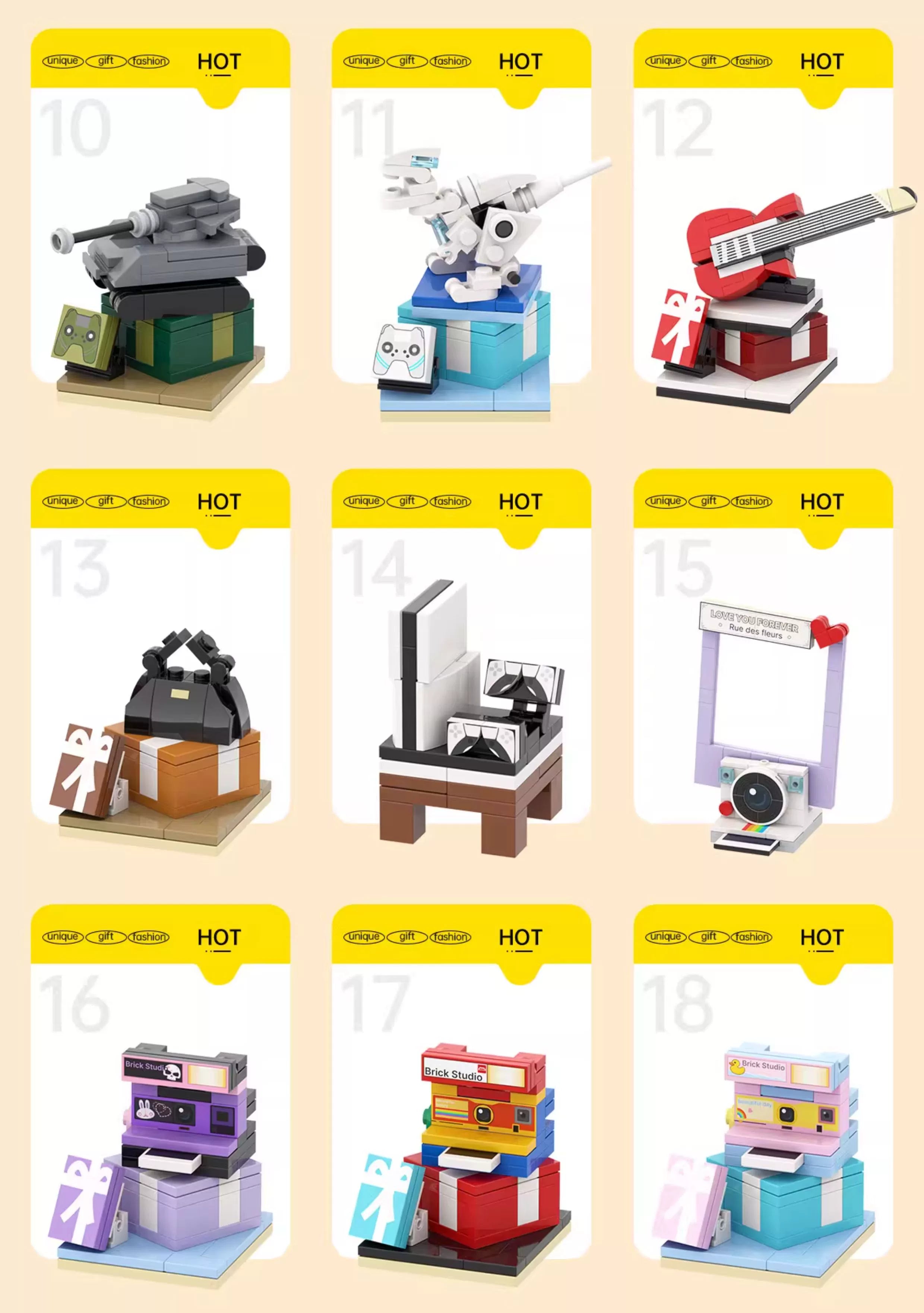 方仔照相馆场景配件【单独发快递】与人仔一同下单，配件会先发