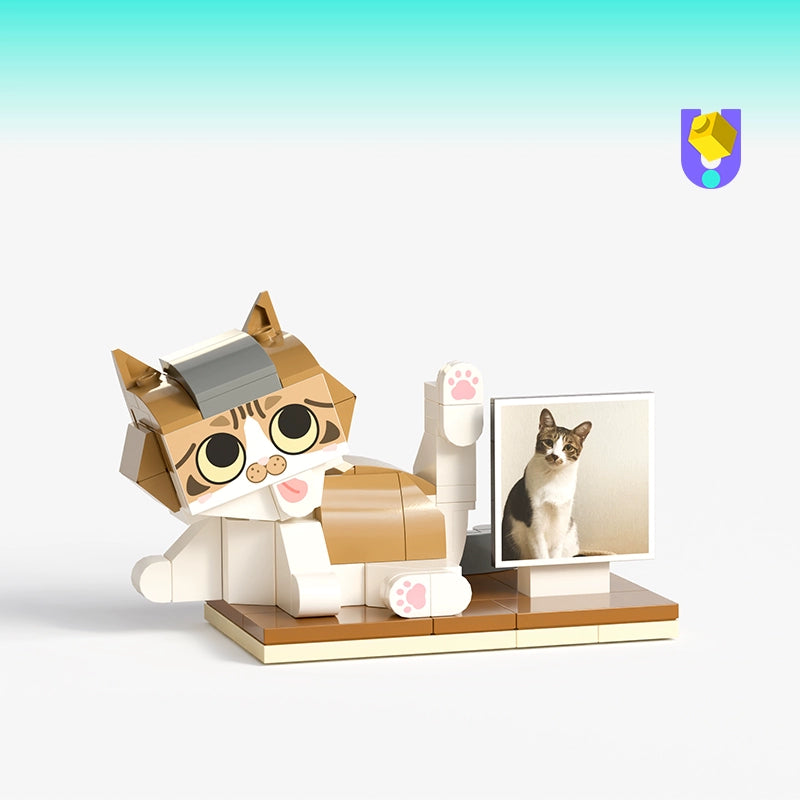方仔照相馆unicus照片定制宠物猫潮玩积木玩具diy创意手办礼物Q萌