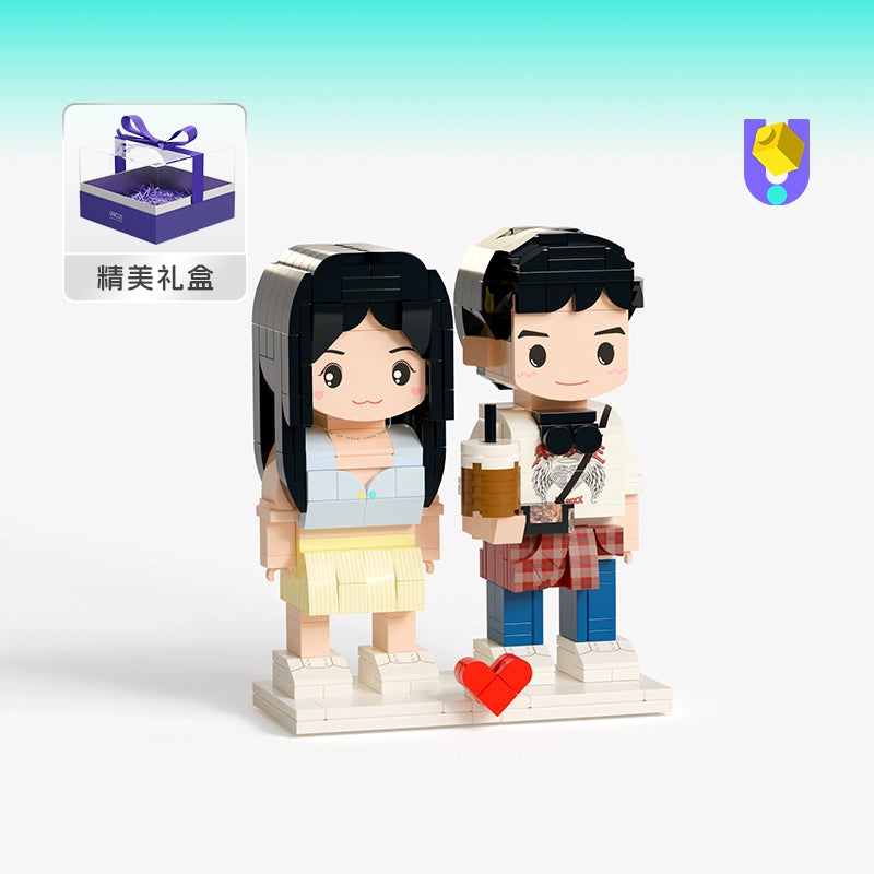 方仔照相馆照片积木定制人像情侣闺蜜diy手工生日礼物创意小人偶