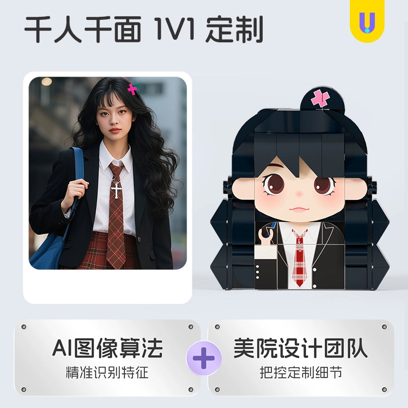 方仔照相馆diy冰箱贴照片定制积木大头贴创意生日礼物纪念日礼品