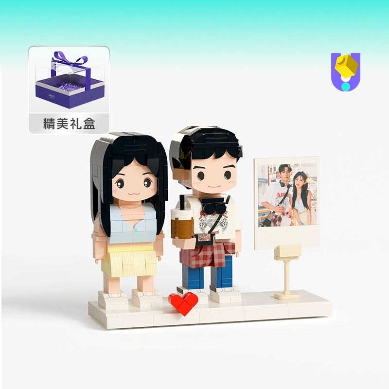 方仔照相馆照片积木定制人像情侣闺蜜diy手工生日礼物创意小人偶