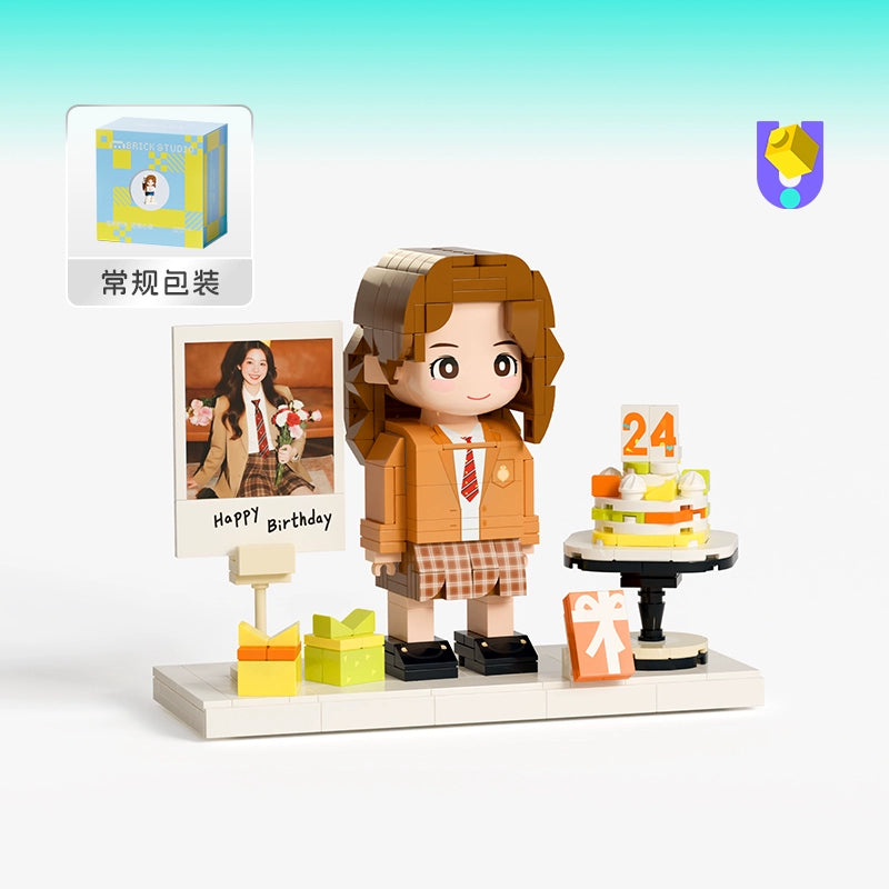 方仔照相馆diy手工礼品照片定制积木人像手办情侣摆件生日礼物女