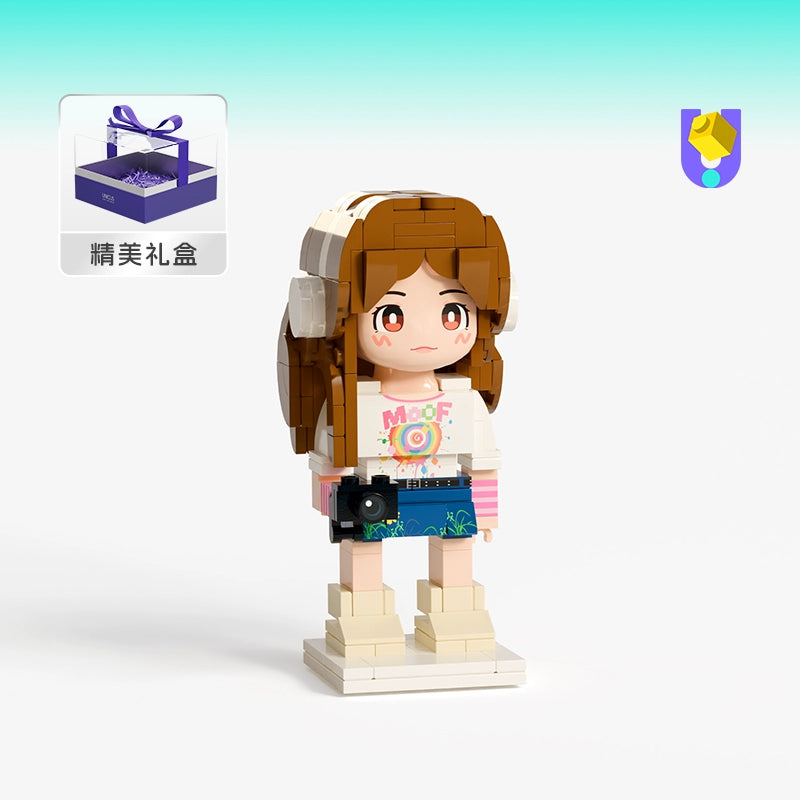 方仔照相馆照片定制人像积木拼装创意生日礼物摆件纪念玩具手办女