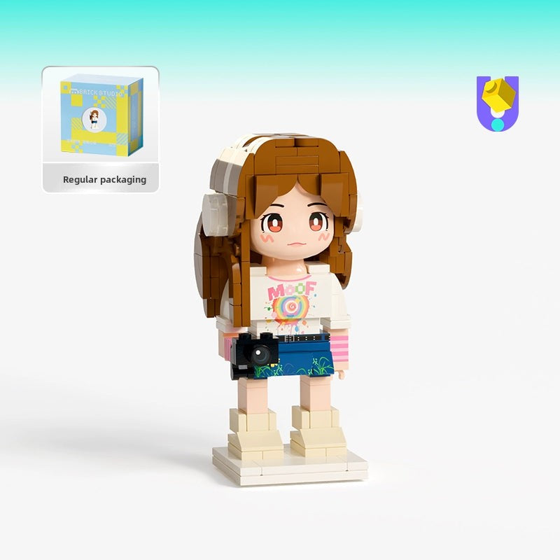 方仔照相馆Q萌真人手办照片定制人像积木生日礼物小人偶送女朋友